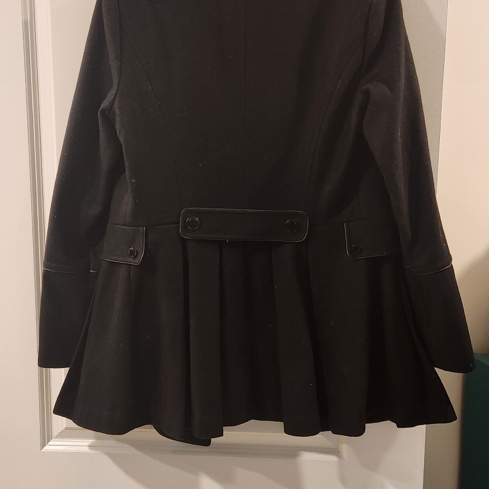 Calvin Klein Black Wool Peacoat size 6 - Picture 2 of 8